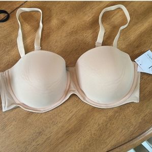 NWT AUDEN LIGHTLY LINED STRAPLESS SOFT BEIGE BRA SIZE 36 B